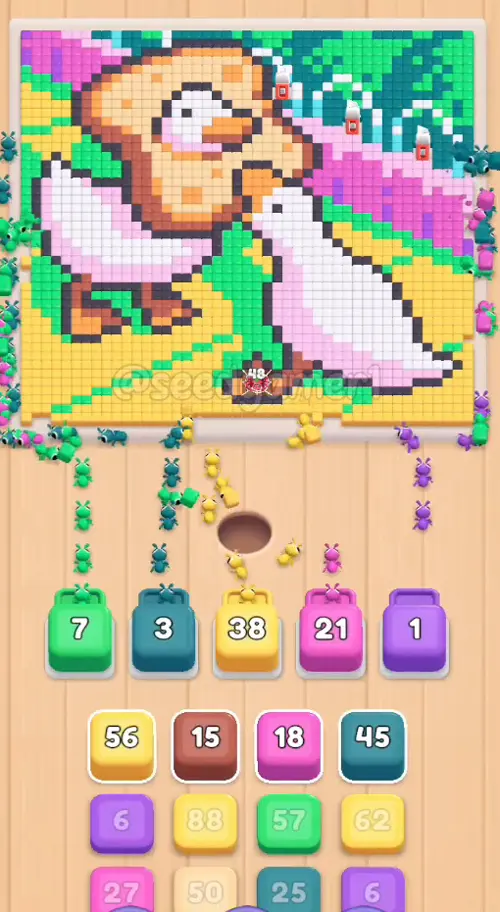 All five slots filled in the first six seconds