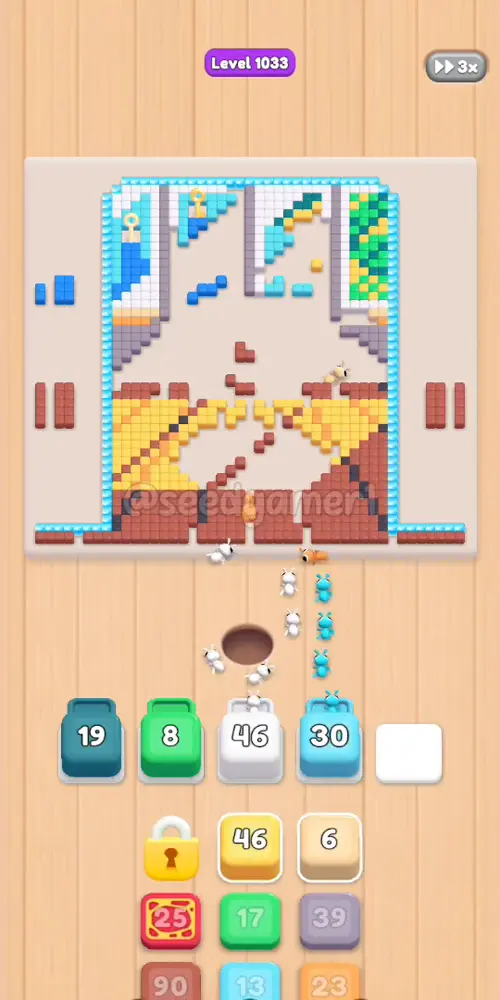 Half the board cleared