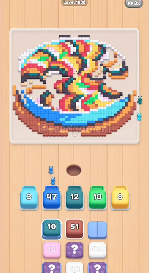 White and Blue cycle through slot 2