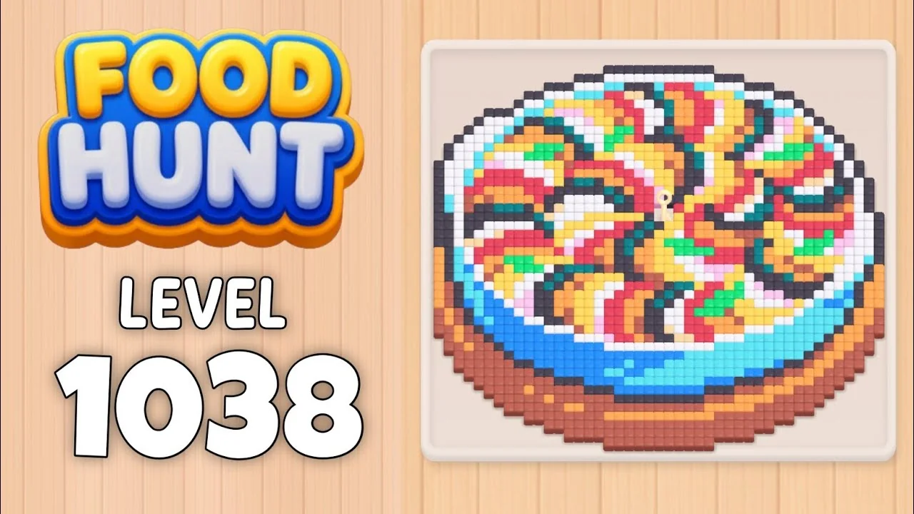 Food Hunt Level 1038 board layout