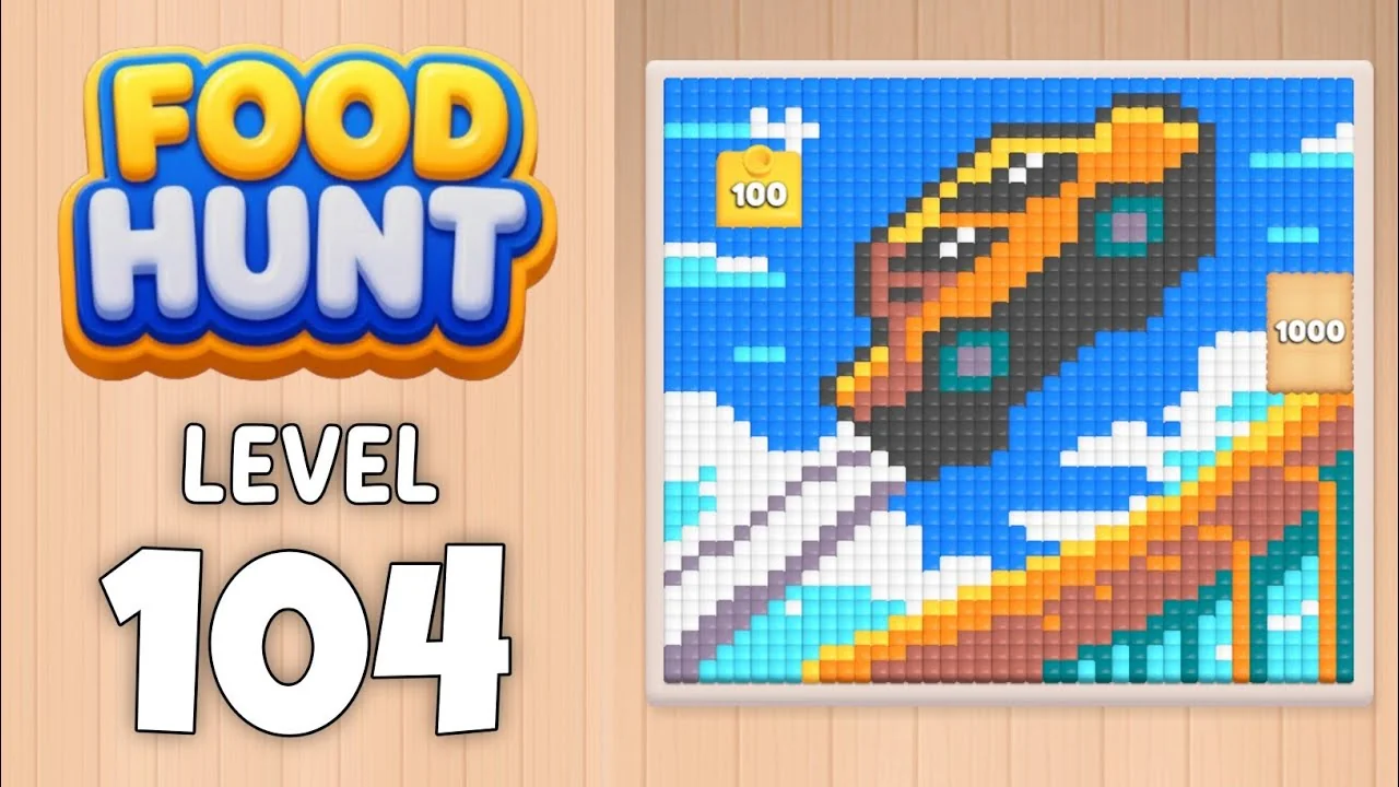Food Hunt Level 104 board