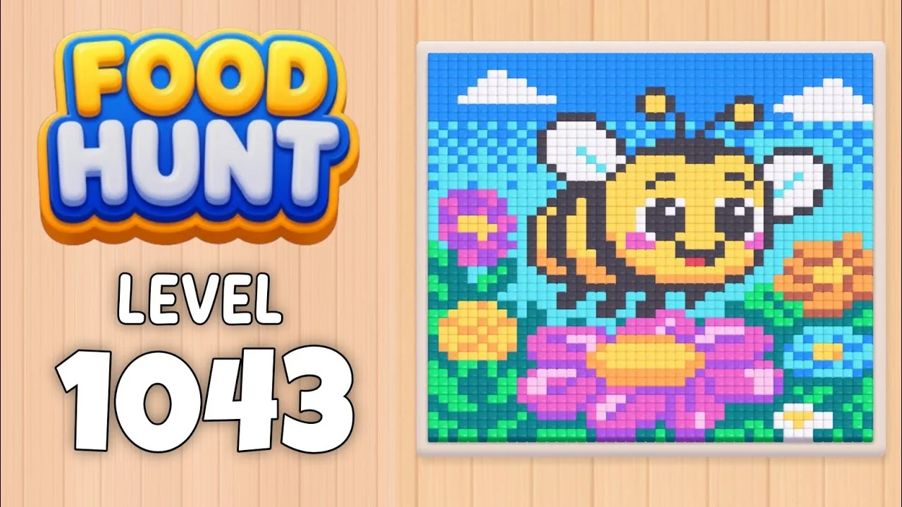Food Hunt Level 1043 board layout