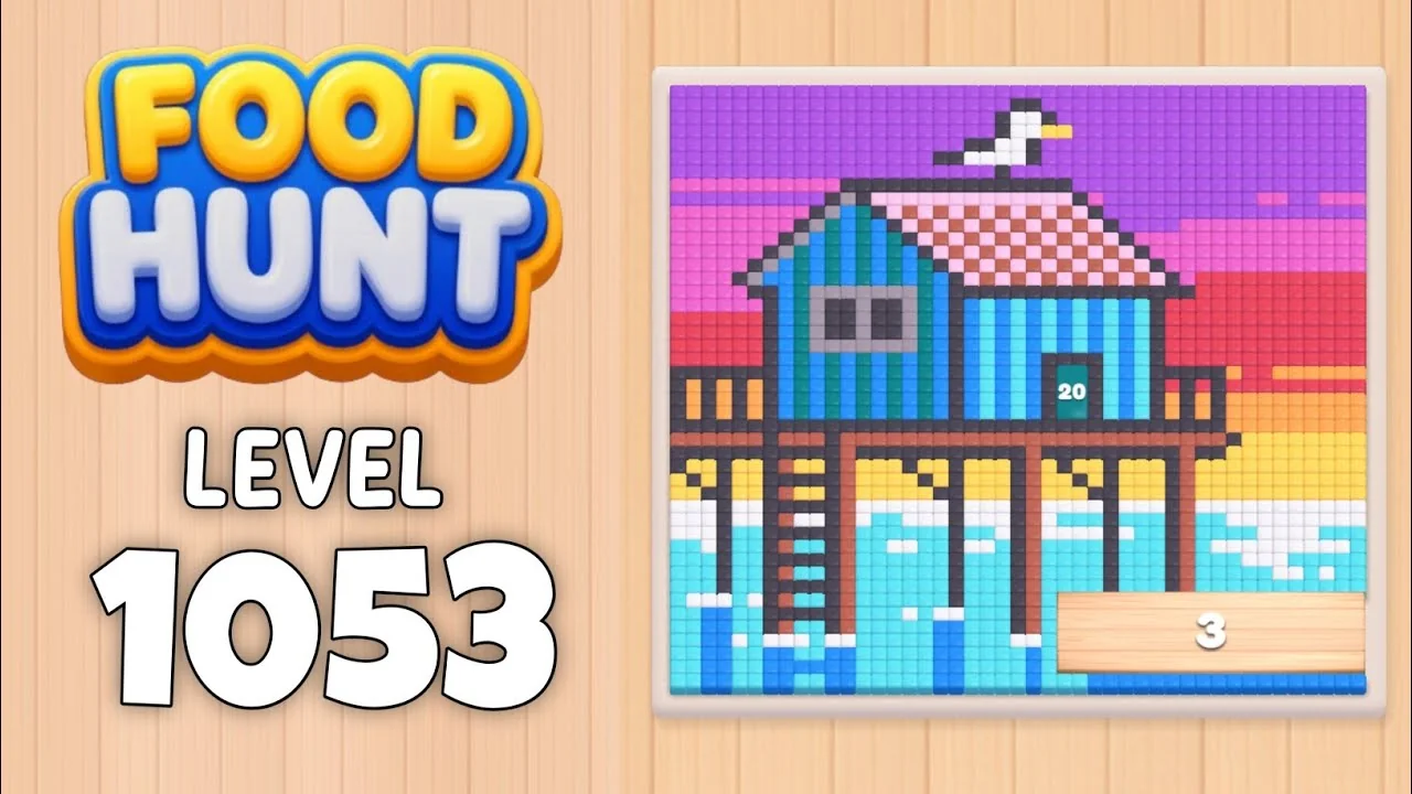 Food Hunt Level 1053 board layout