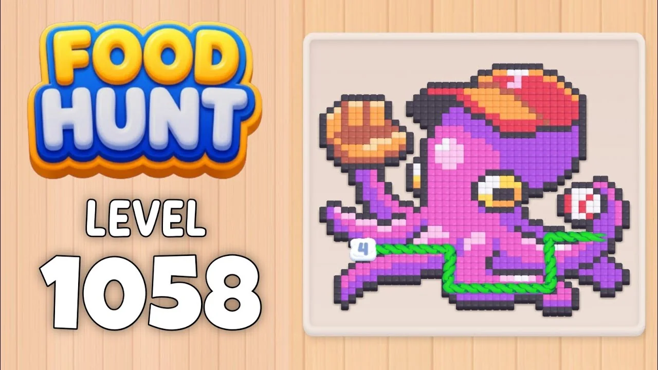 Food Hunt Level 1058 board layout