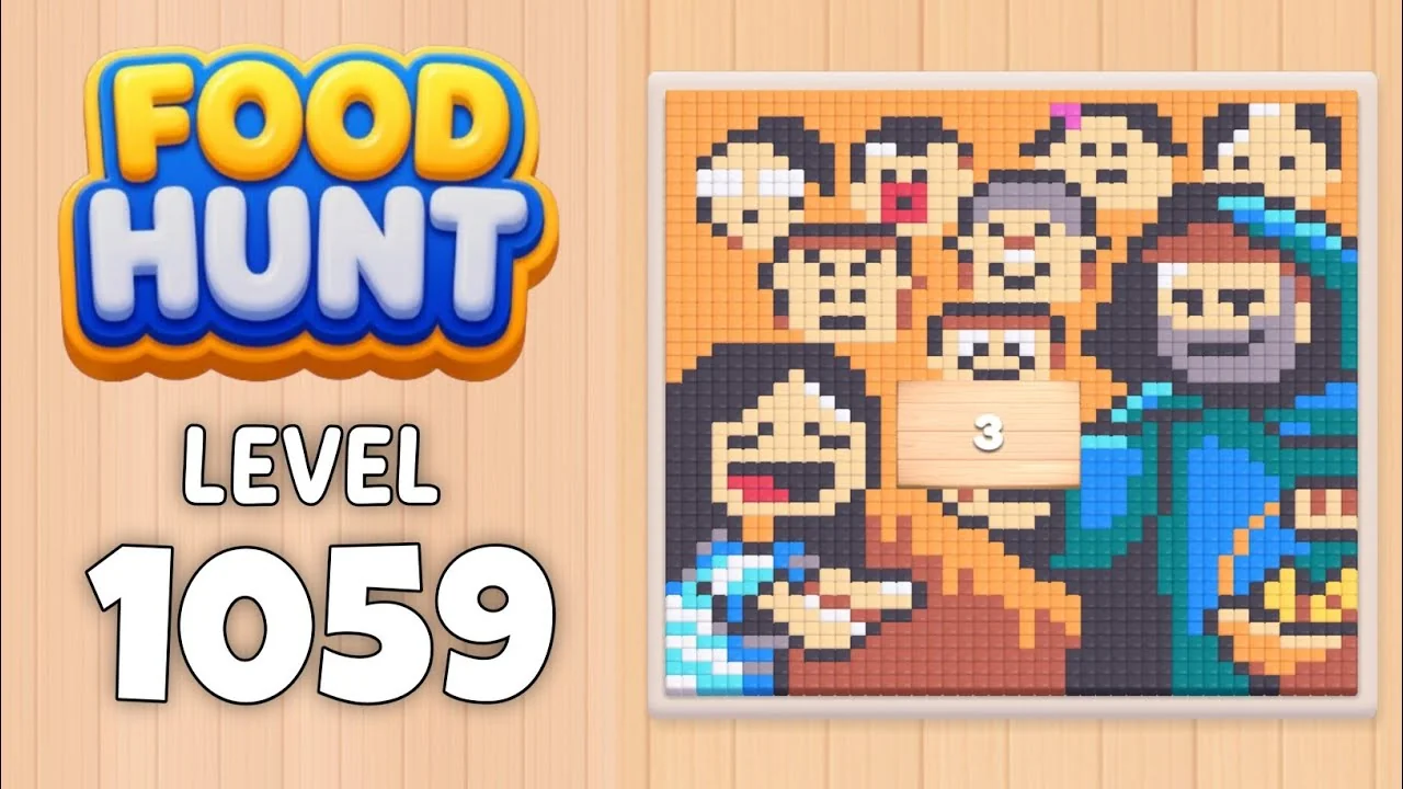 Food Hunt Level 1059 board layout