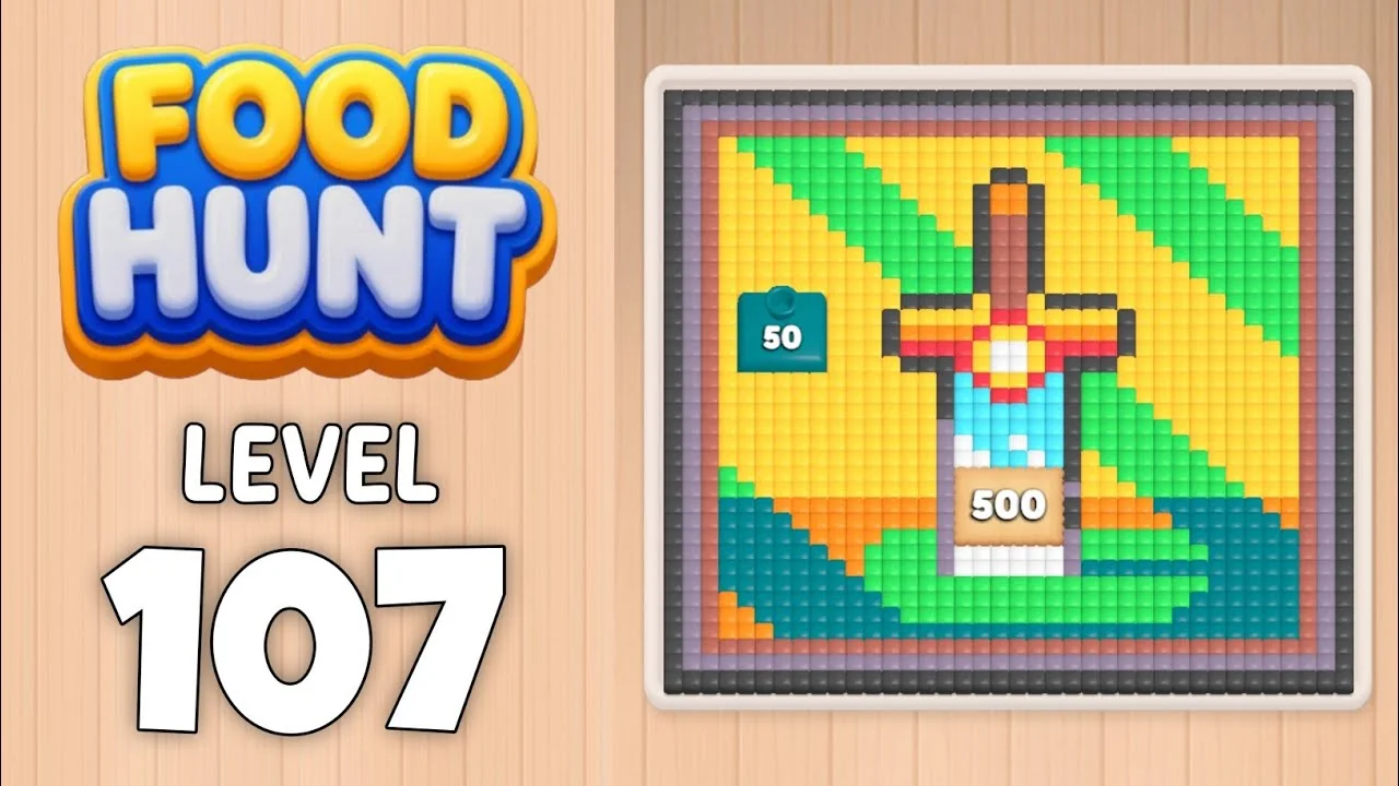 Food Hunt Level 107 board layout