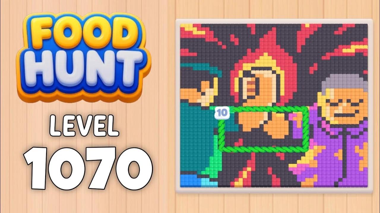 Food Hunt Level 1070 board layout