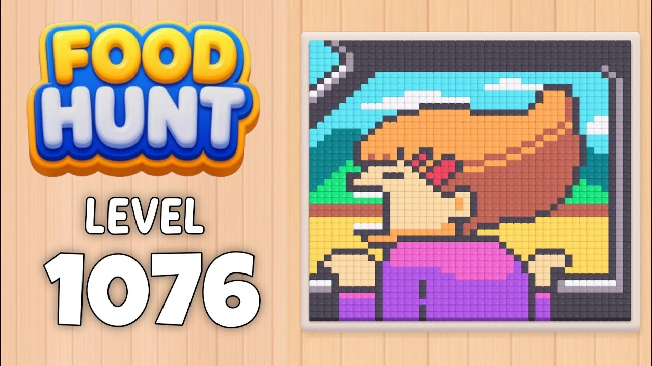 Food Hunt Level 1076 board layout