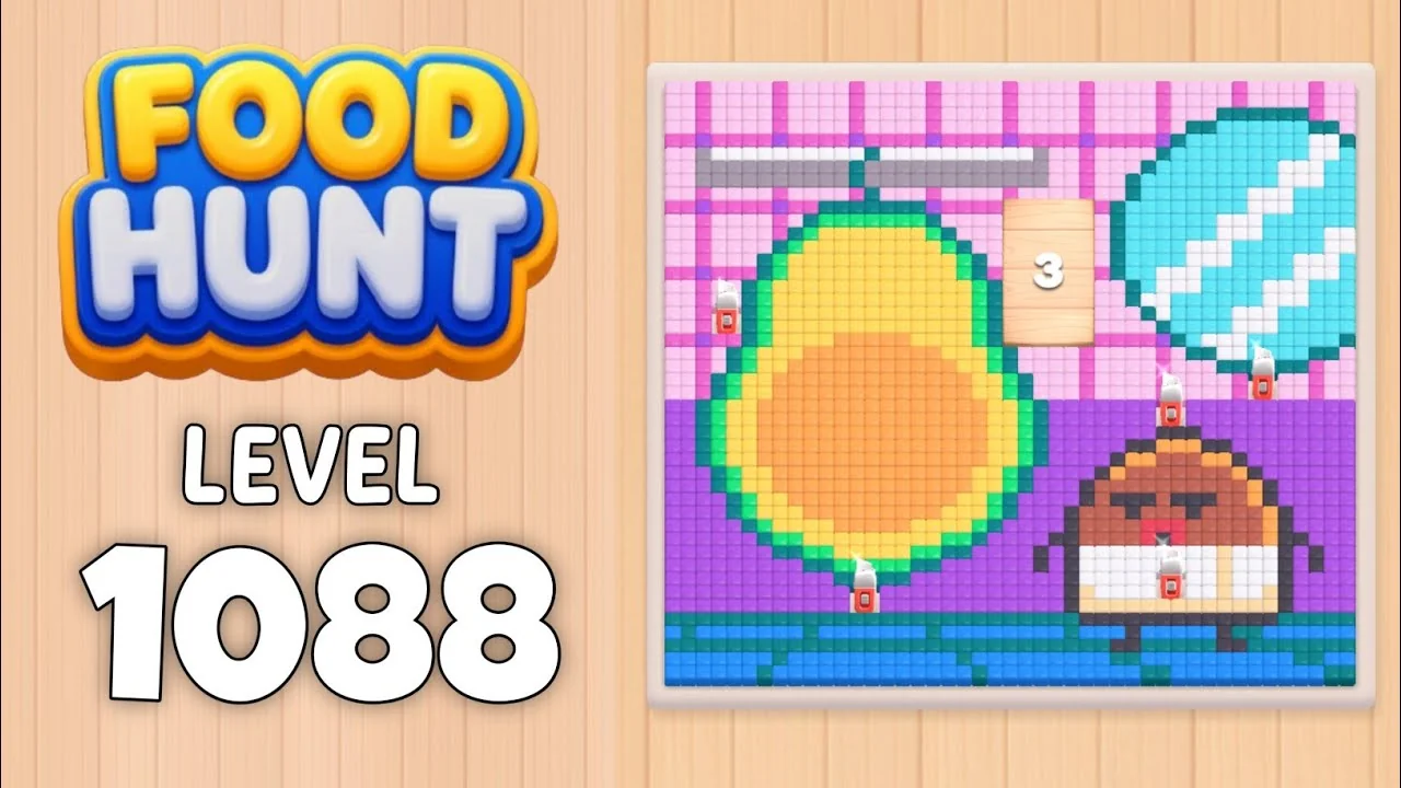 Food Hunt Level 1088 board layout