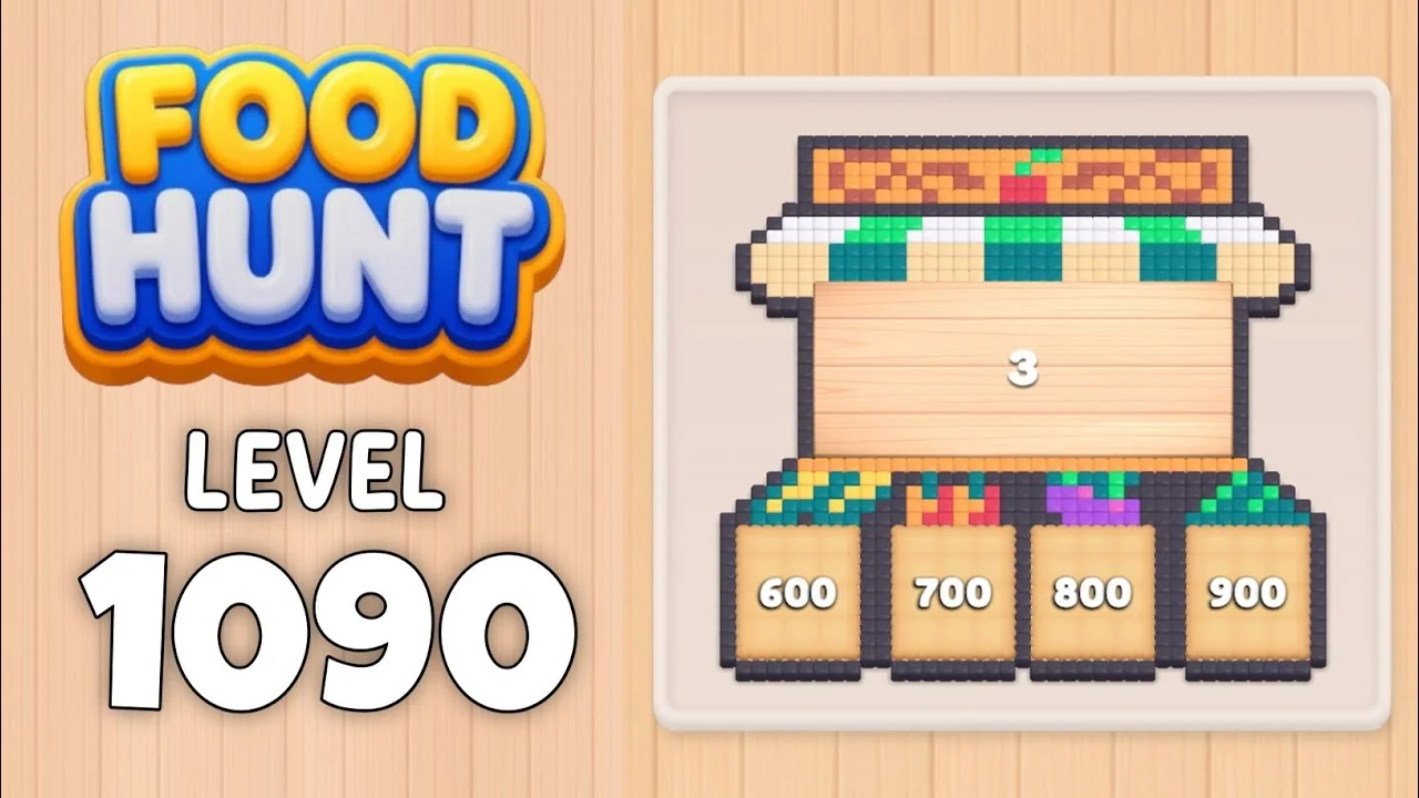 Food Hunt Level 1090 board layout
