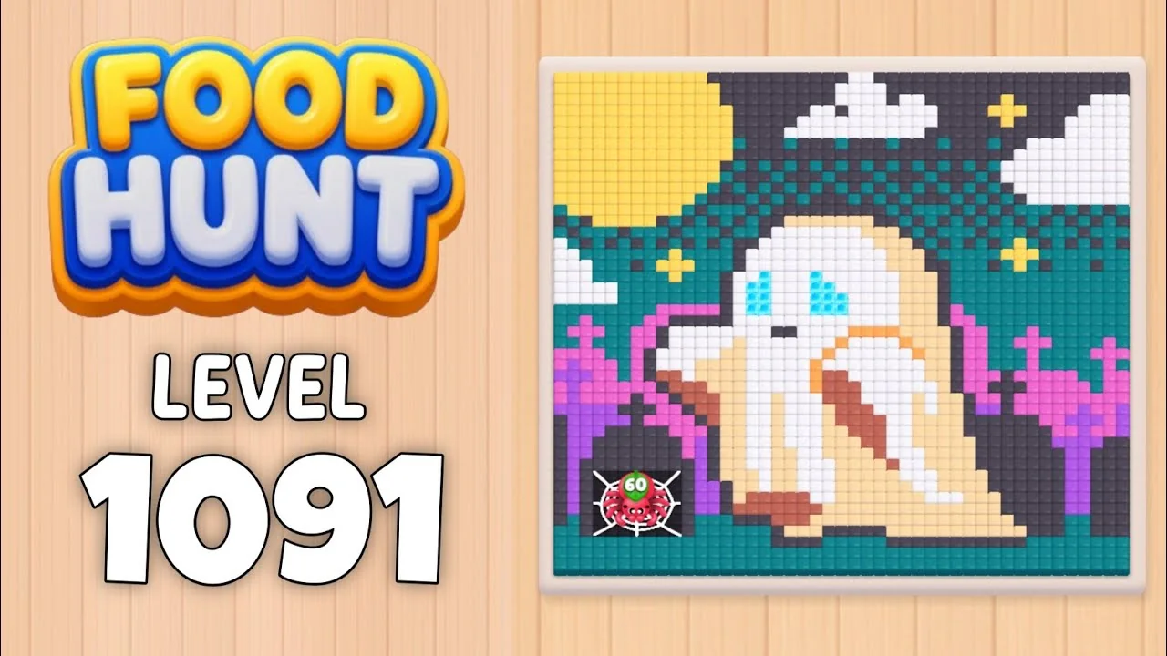 Food Hunt Level 1091 board layout