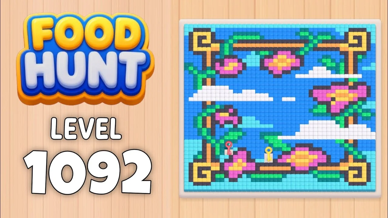 Food Hunt Level 1092 board layout