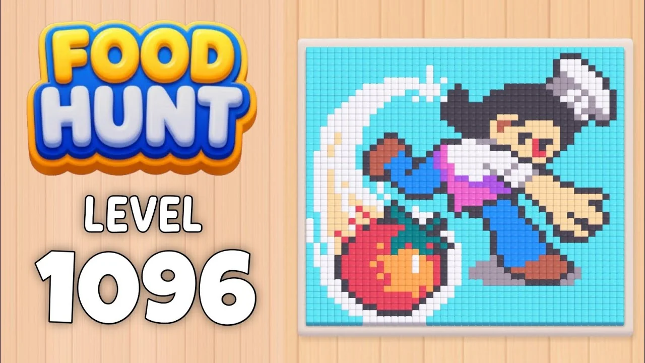 Food Hunt Level 1096 board layout