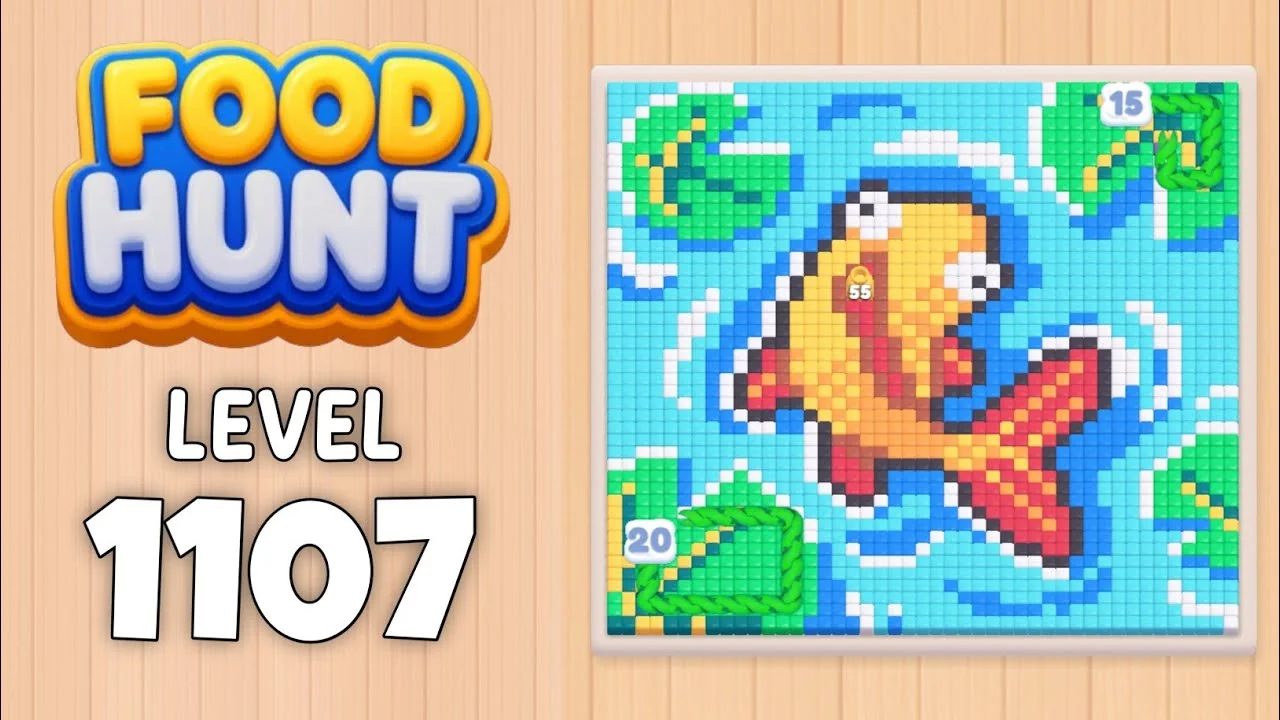 Food Hunt Level 1107 board layout