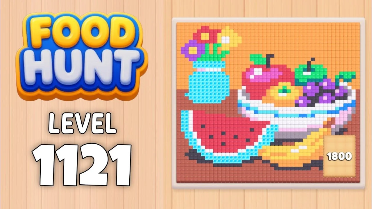 Food Hunt Level 1121 board layout