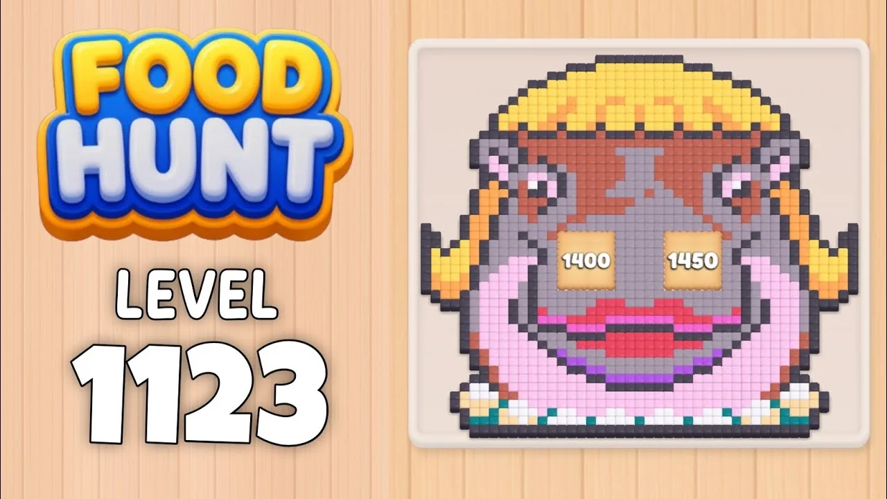 Food Hunt Level 1123 board layout