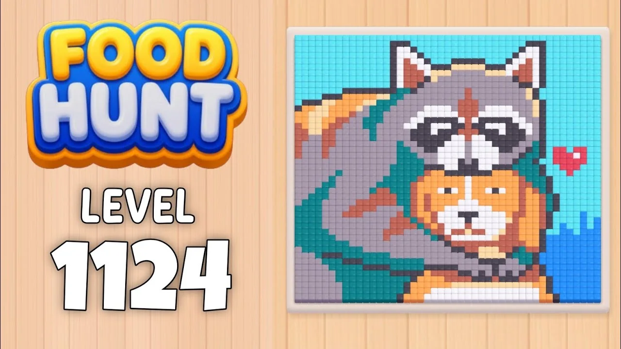 Food Hunt Level 1124 board layout