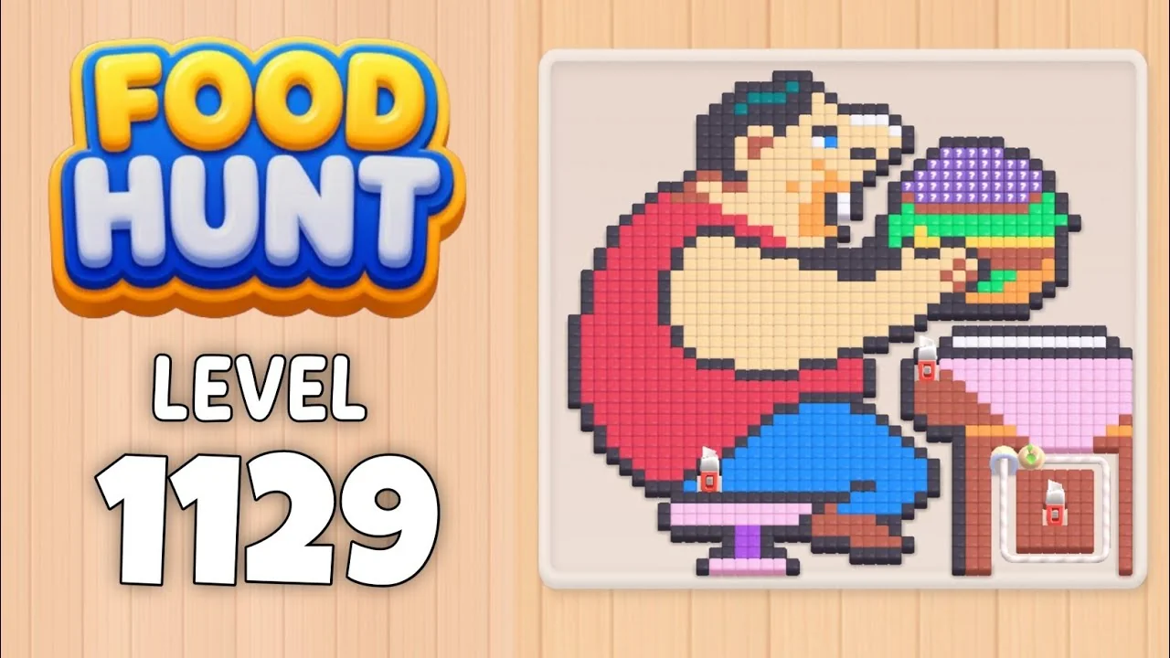 Food Hunt Level 1129 board layout