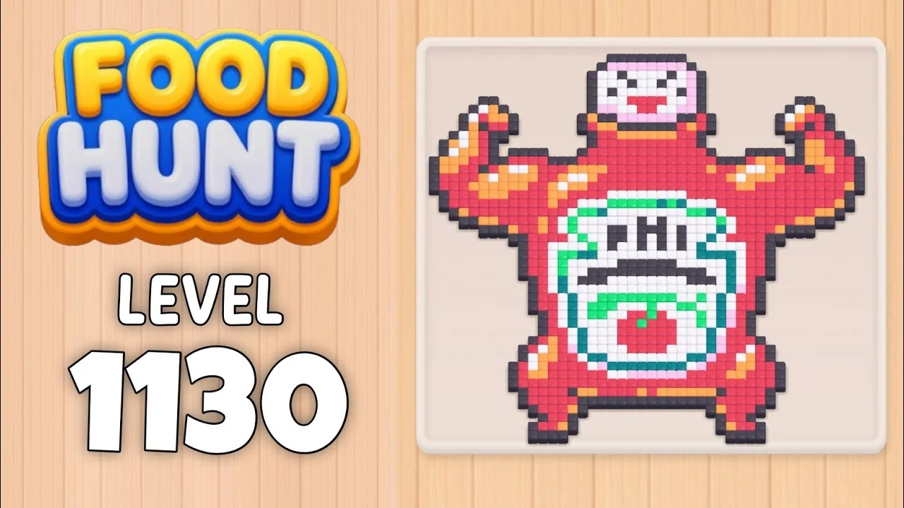 Food Hunt Level 1130 board layout