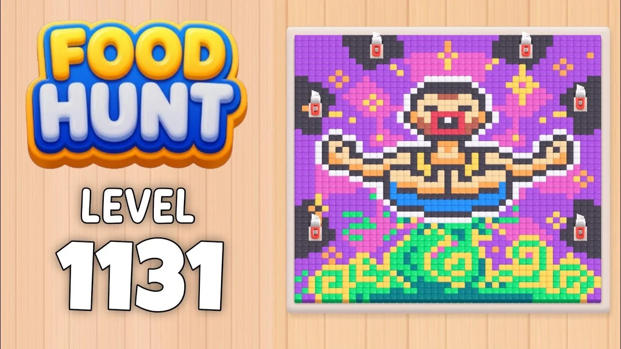 Food Hunt Level 1131 board layout