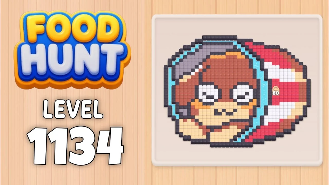 Food Hunt Level 1134 board layout