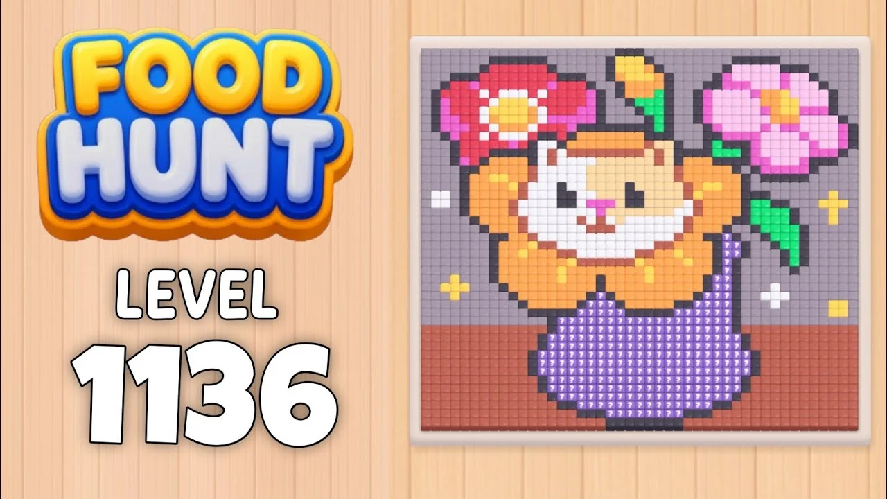 Food Hunt Level 1136 board layout