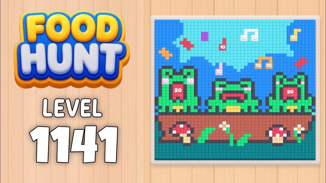Food Hunt Level 1141 board layout