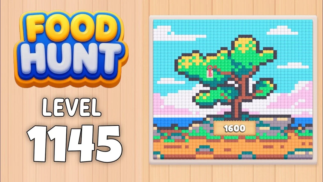 Food Hunt Level 1145 board layout