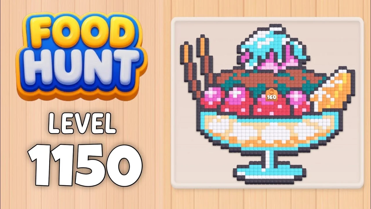 Food Hunt Level 1150 board layout
