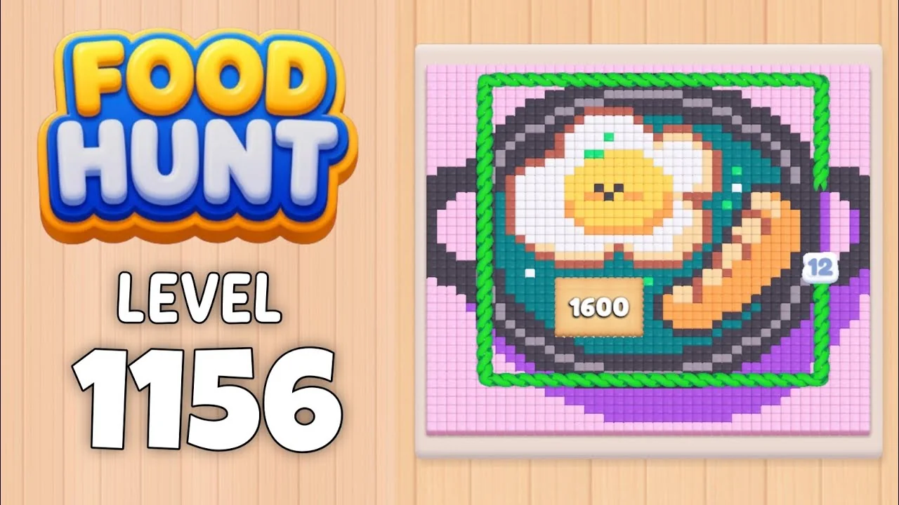 Food Hunt Level 1156 board layout