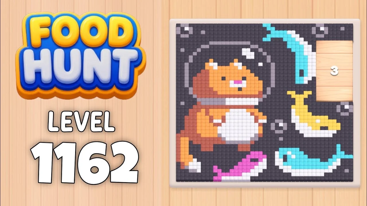 Food Hunt Level 1162 board layout