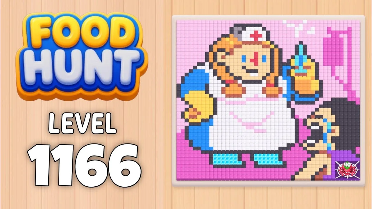 Food Hunt Level 1166 board layout
