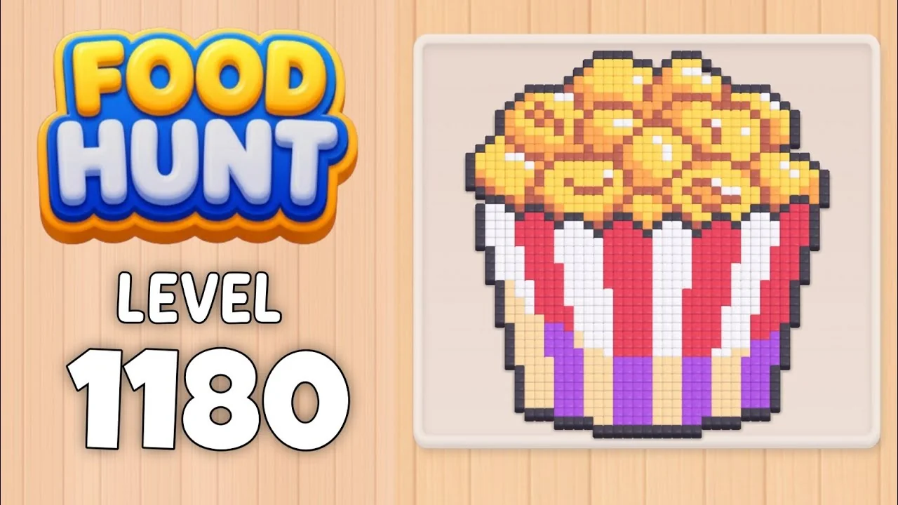 Food Hunt Level 1180 board layout