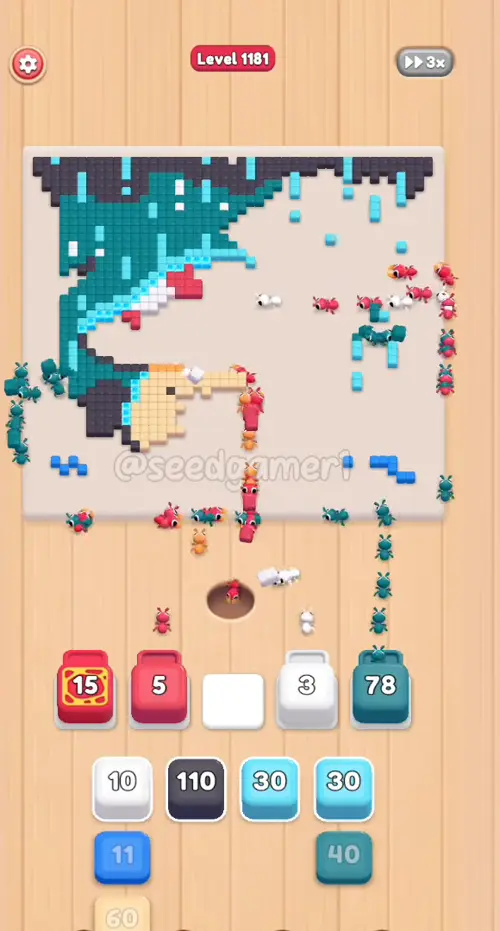 The last pixels come in scattered singles, one block at a time