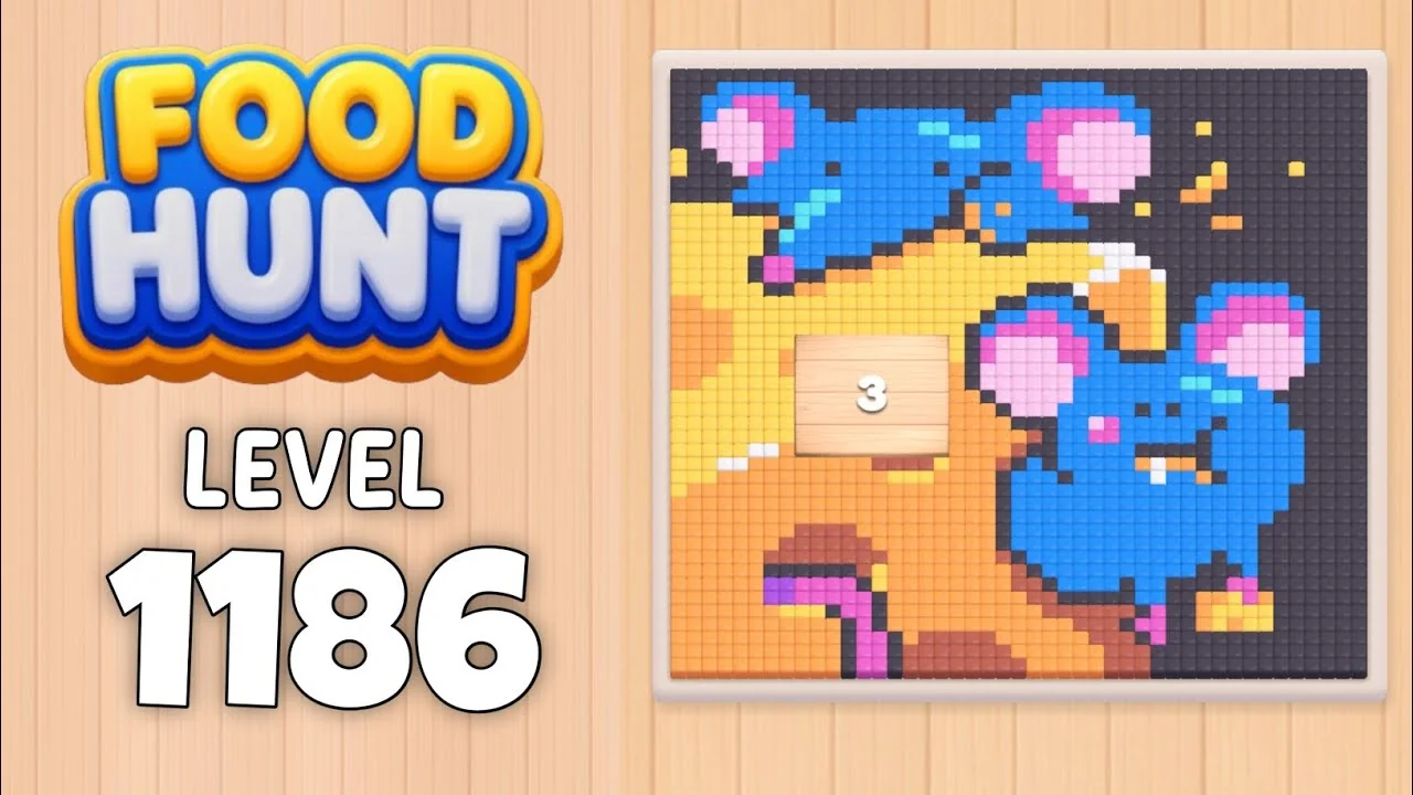 Food Hunt Level 1186 board layout