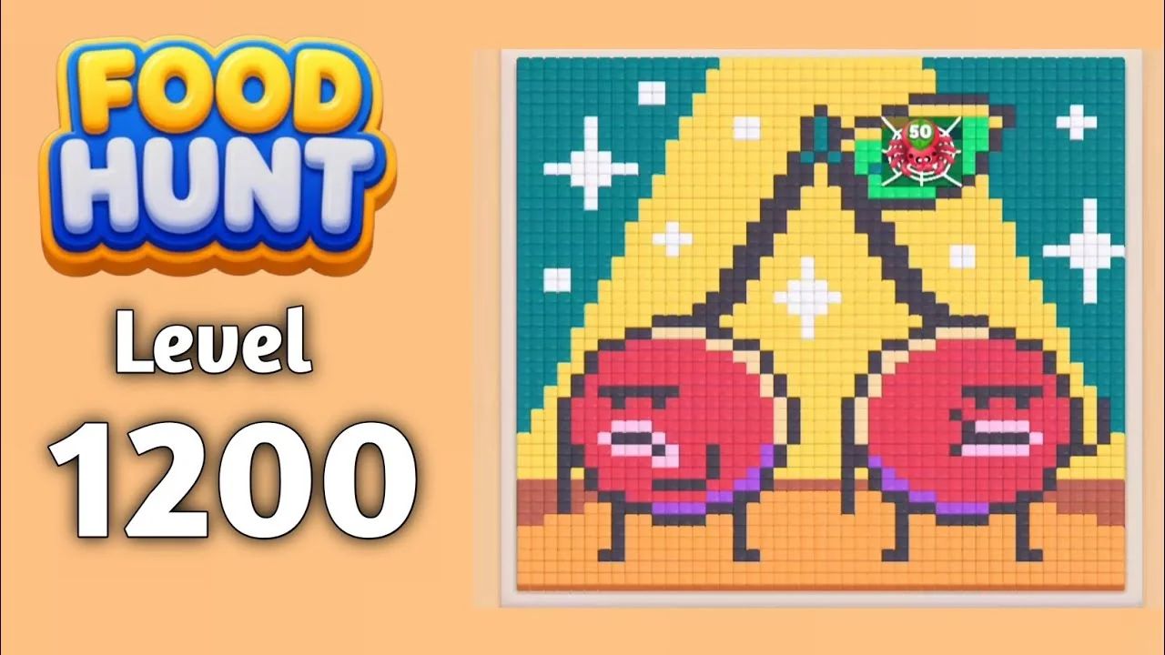 Food Hunt Level 1200 board layout