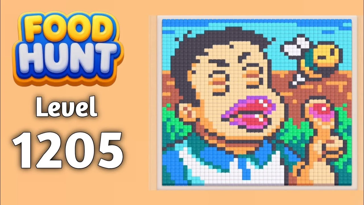 Food Hunt Level 1205 board layout