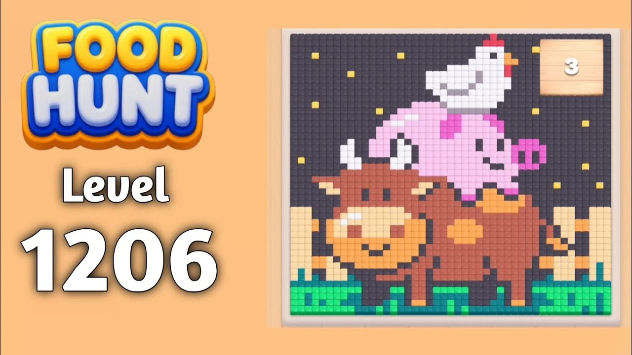 Food Hunt Level 1206 board layout