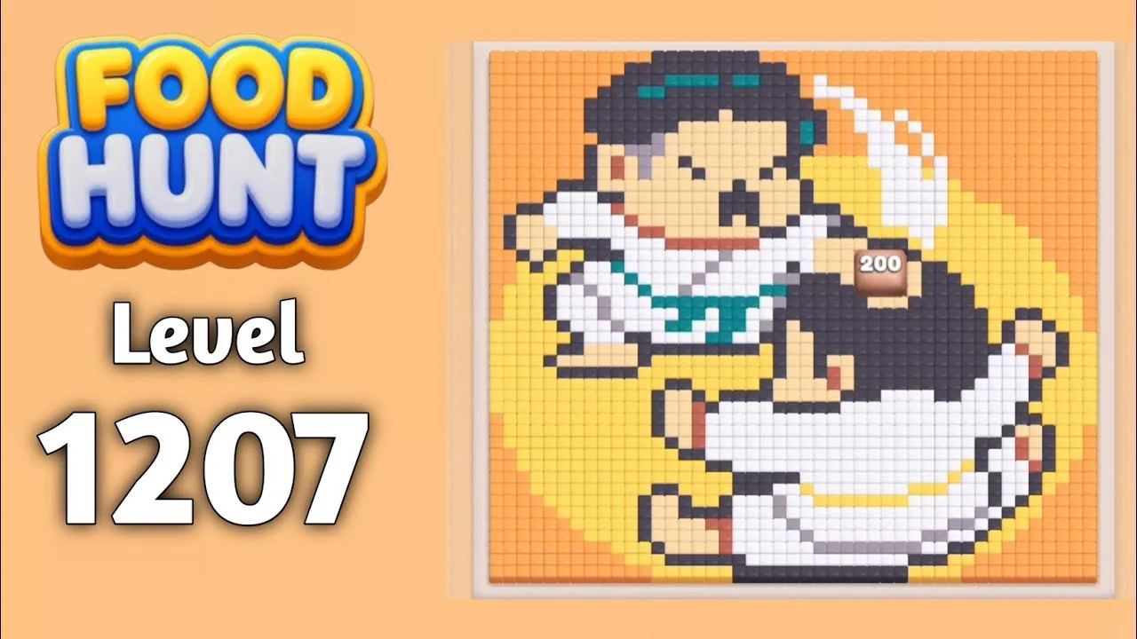 Food Hunt Level 1207 board layout