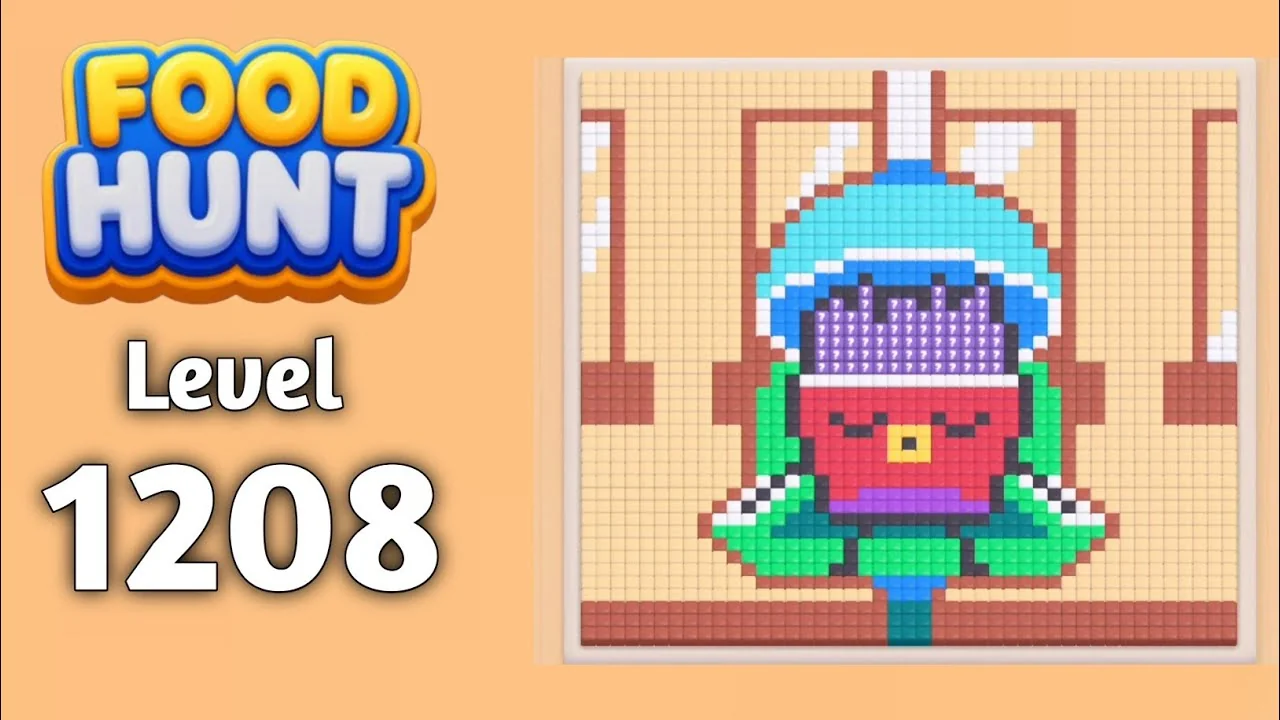 Food Hunt Level 1208 board layout