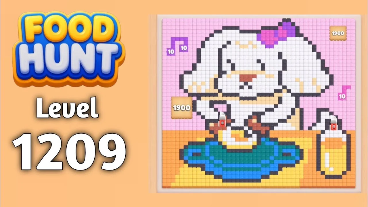 Food Hunt Level 1209 board layout