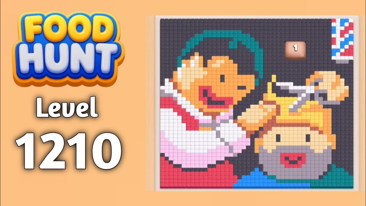 Food Hunt Level 1210 board layout