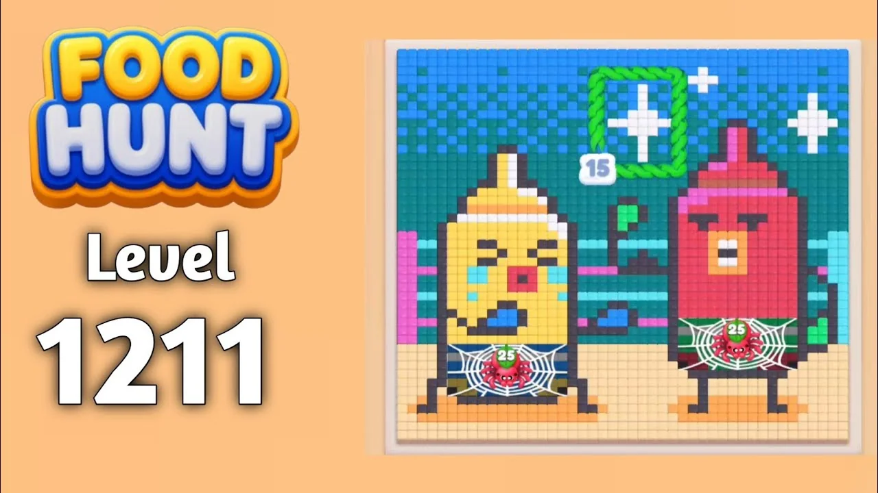 Food Hunt Level 1211 board layout