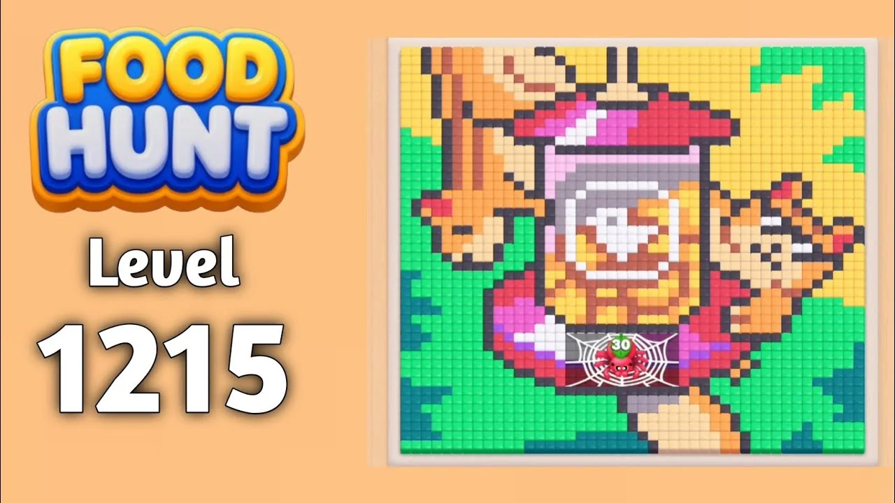 Food Hunt Level 1215 board layout