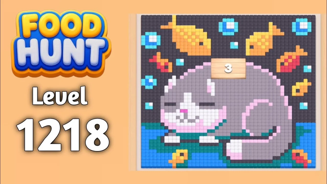 Food Hunt Level 1218 board layout