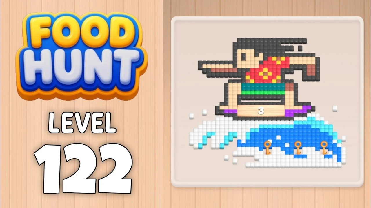 Food Hunt Level 122 board layout