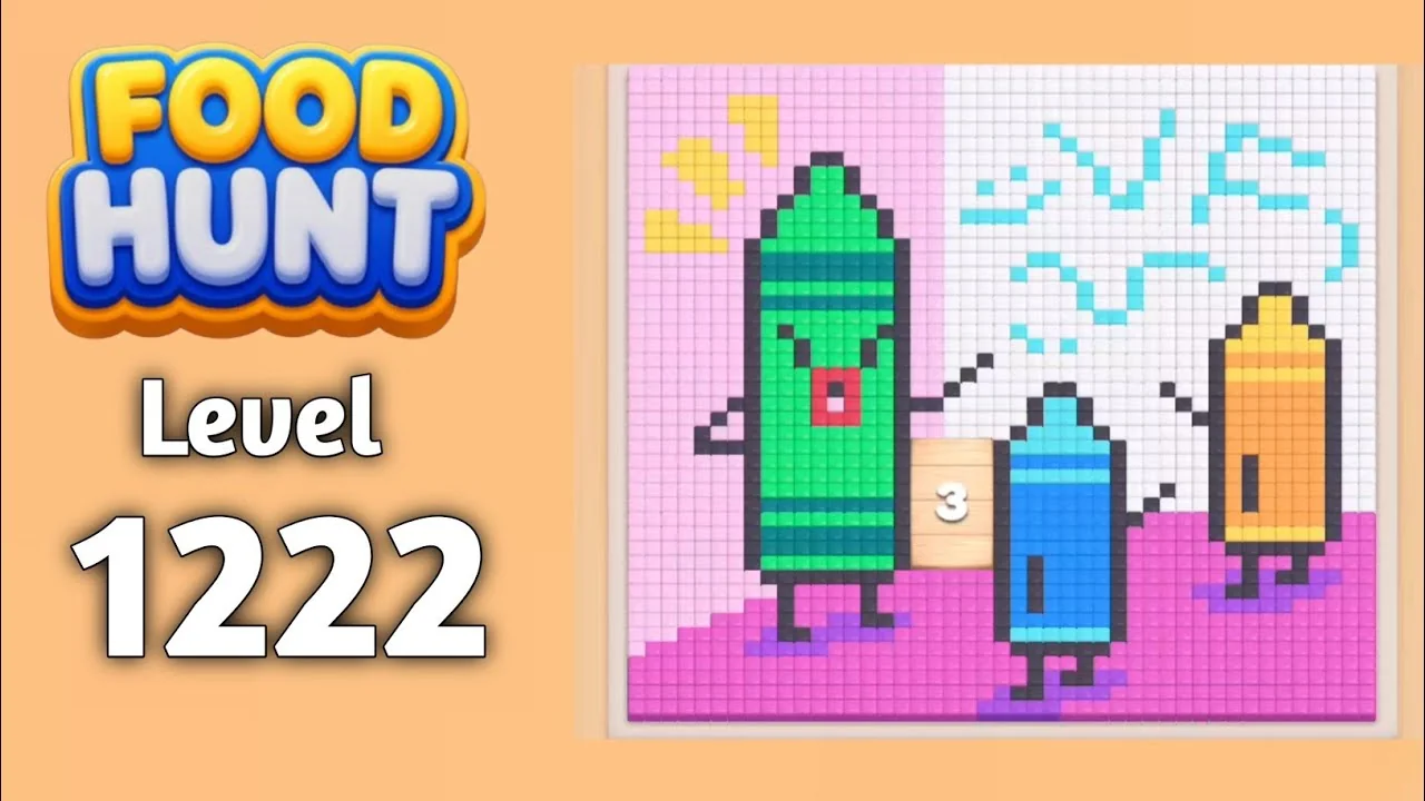 Food Hunt Level 1222 board layout