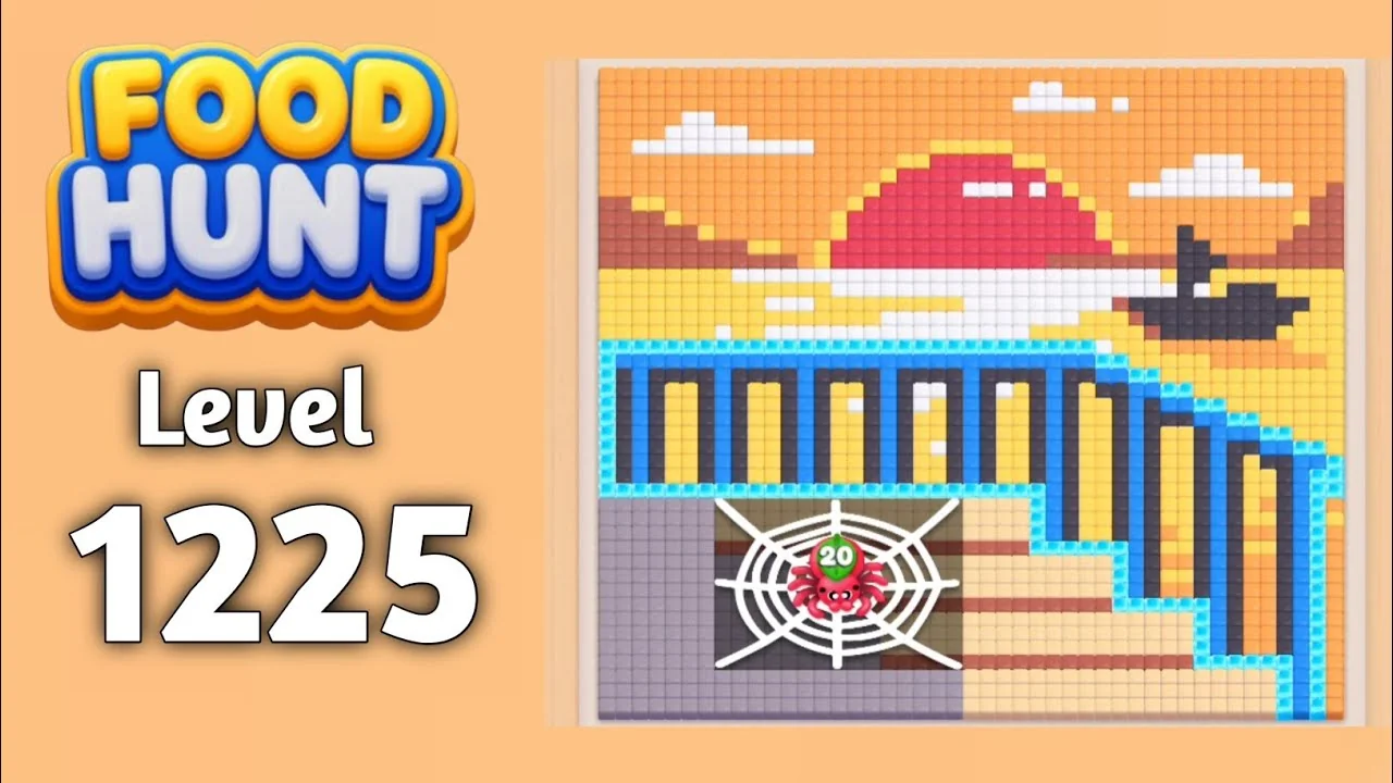 Food Hunt Level 1225 board layout