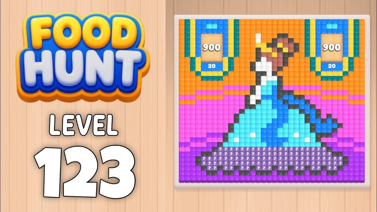 Food Hunt Level 123 board layout