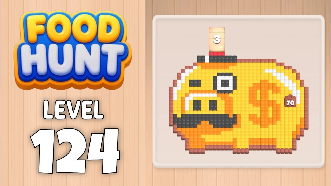 Food Hunt Level 124 board layout
